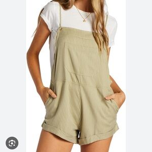 Billabong Wild Pursuit Green Striped Romper